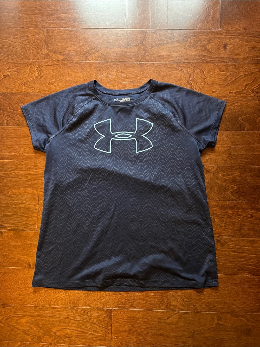 Under Armour Navy Short Sleeve Performance Tee with Light Blue Logo